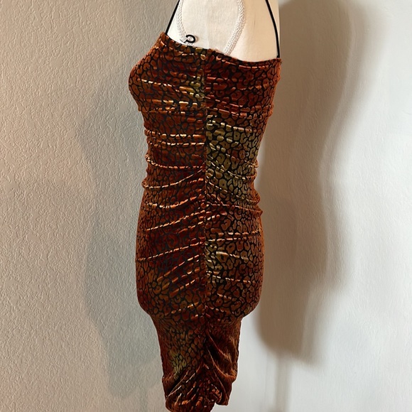 Windsor Tight Cheetah Velvety Dress Size Small - Picture 3 of 9